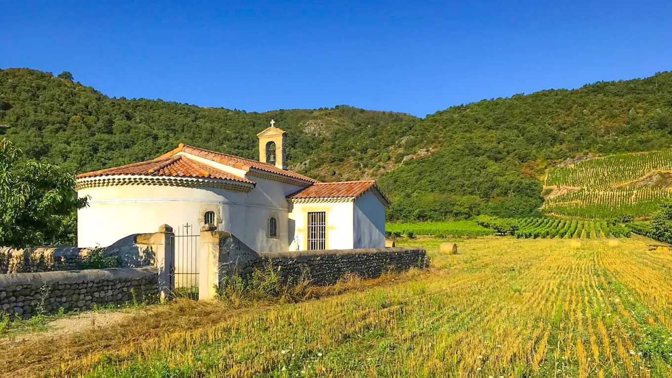 La chapelle Saint-Bosc au milieu des vignes — Andance, Ardèche